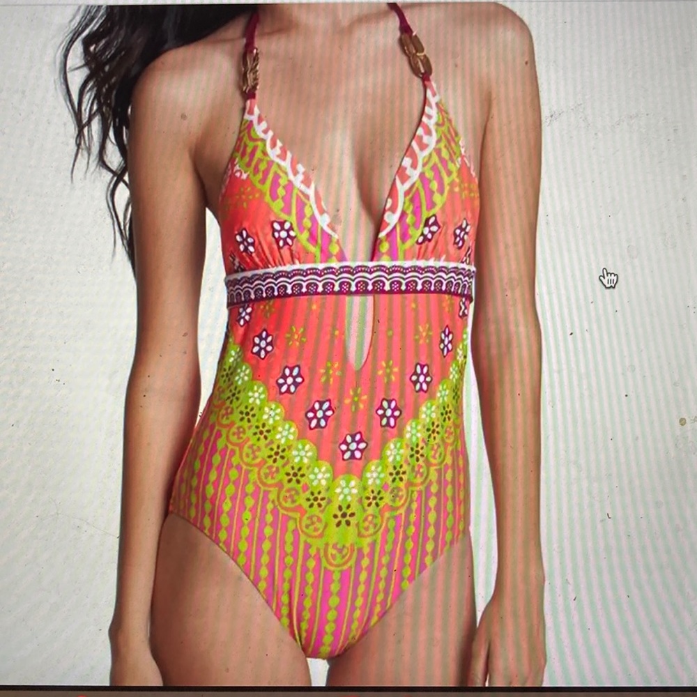 NWOT Trina Turk Seychelles one piece bathing suit